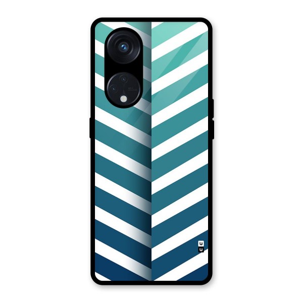 Awesome Angular Stripes Glass Back Case for Reno8 T 5G