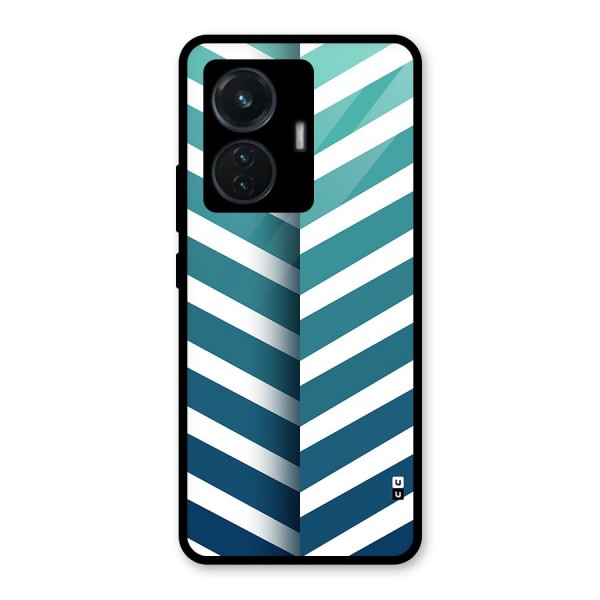 Awesome Angular Stripes Glass Back Case for Vivo T1 44W