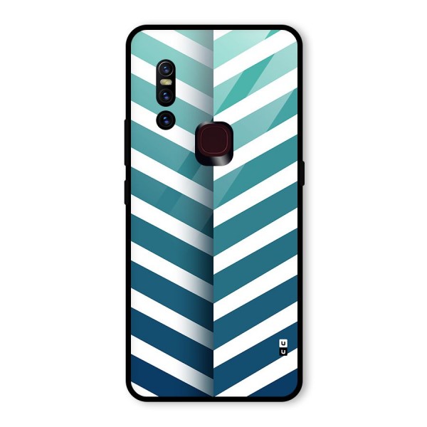 Awesome Angular Stripes Glass Back Case for Vivo V15