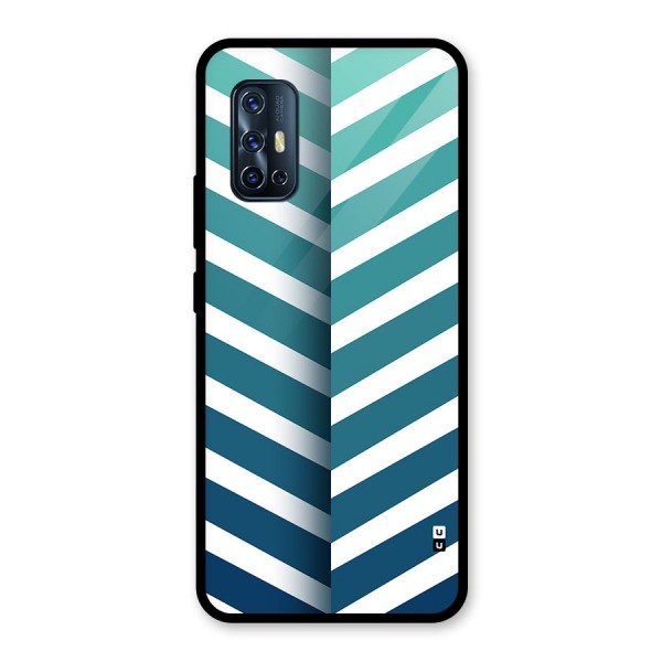 Awesome Angular Stripes Glass Back Case for Vivo V17