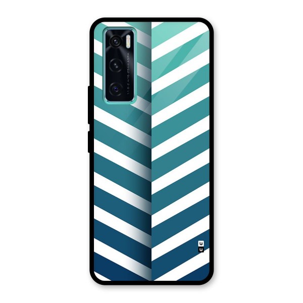 Awesome Angular Stripes Glass Back Case for Vivo V20 SE