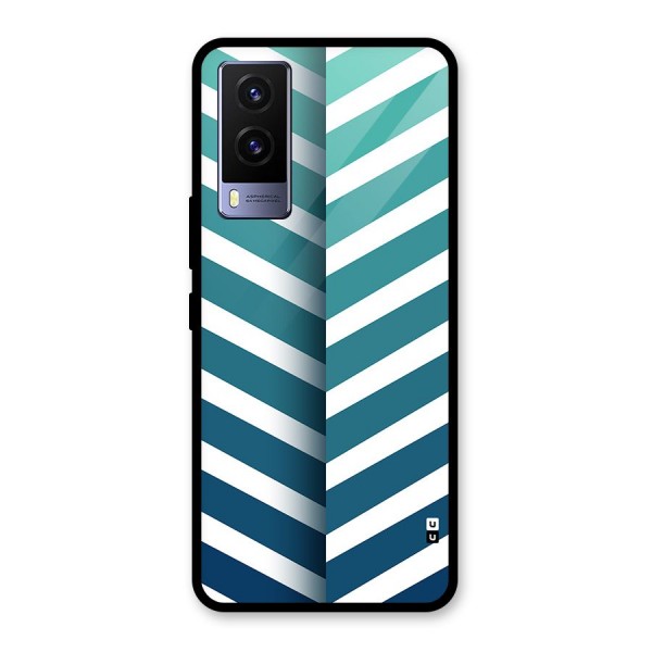 Awesome Angular Stripes Glass Back Case for Vivo V21e 5G