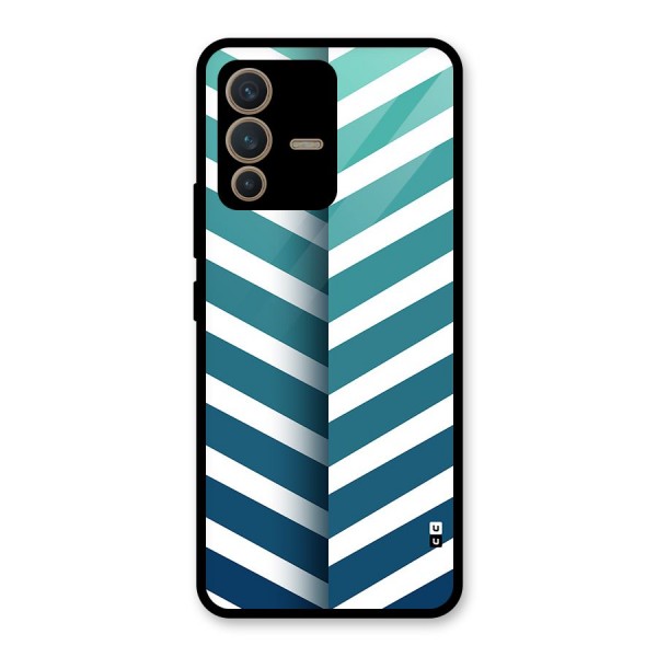 Awesome Angular Stripes Glass Back Case for Vivo V23 5G