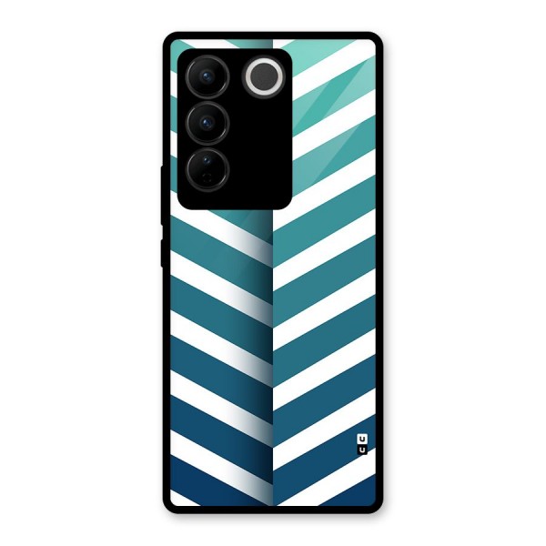 Awesome Angular Stripes Glass Back Case for Vivo V27 Pro