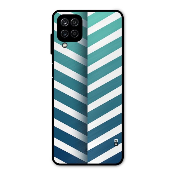 Awesome Angular Stripes Metal Back Case for Galaxy A12