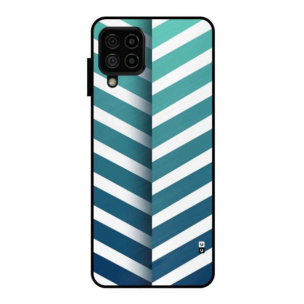 Awesome Angular Stripes Metal Back Case for Galaxy A22 4G