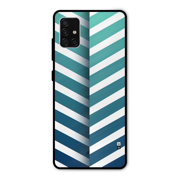 Awesome Angular Stripes Metal Back Case for Galaxy A51