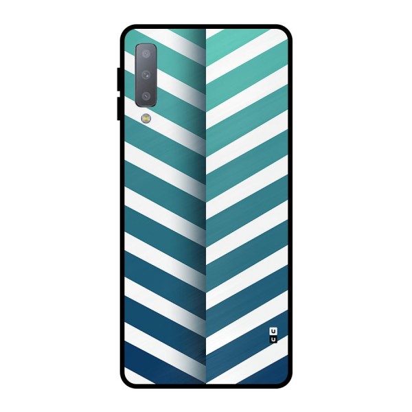 Awesome Angular Stripes Metal Back Case for Galaxy A7 (2018)