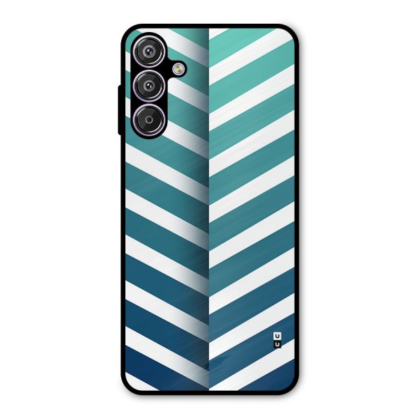 Awesome Angular Stripes Metal Back Case for Galaxy F15