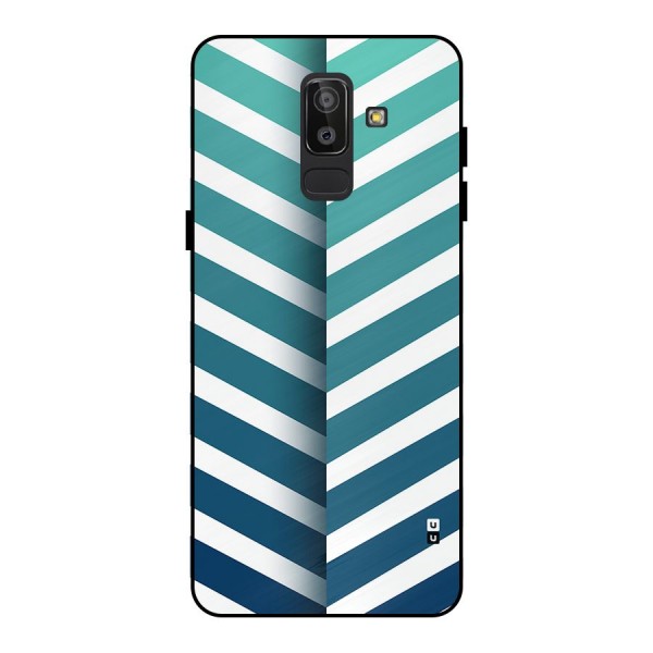 Awesome Angular Stripes Metal Back Case for Galaxy J8