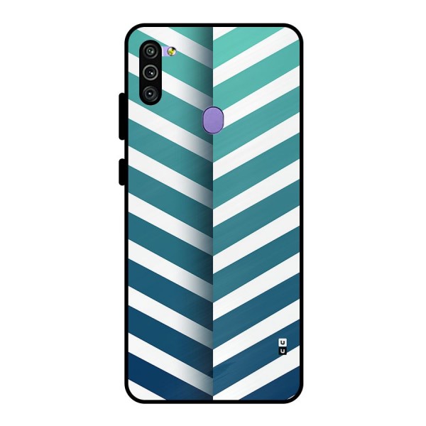 Awesome Angular Stripes Metal Back Case for Galaxy M11