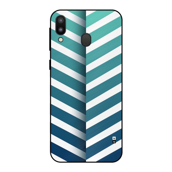 Awesome Angular Stripes Metal Back Case for Galaxy M20