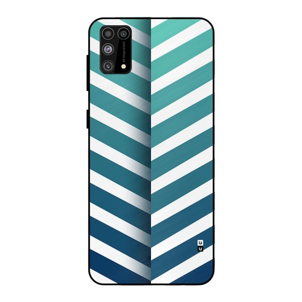 Awesome Angular Stripes Metal Back Case for Galaxy M31