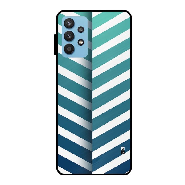 Awesome Angular Stripes Metal Back Case for Galaxy M32 5G