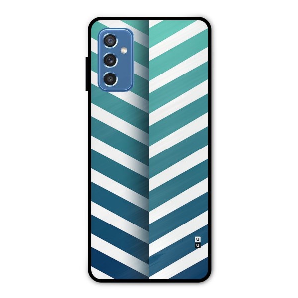 Awesome Angular Stripes Metal Back Case for Galaxy M52 5G