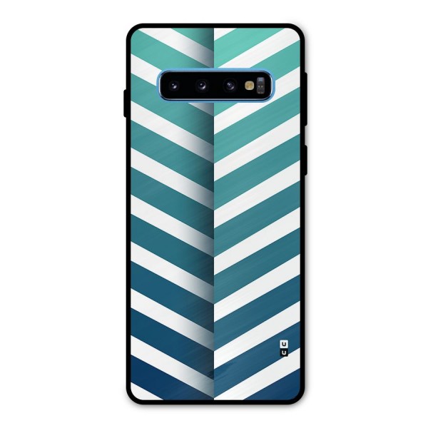 Awesome Angular Stripes Metal Back Case for Galaxy S10