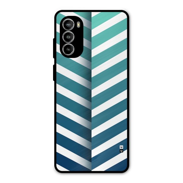 Awesome Angular Stripes Metal Back Case for Moto G52