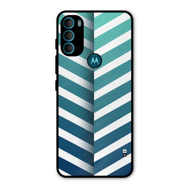 Awesome Angular Stripes Metal Back Case for Moto G71 5G