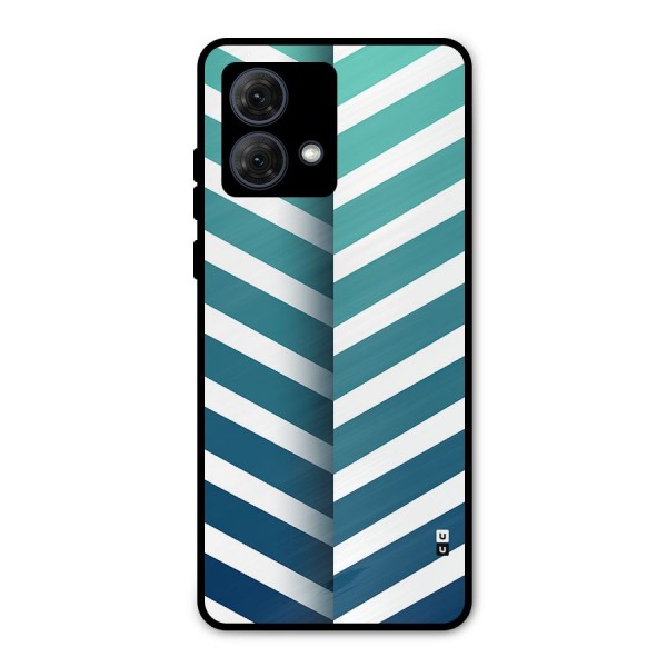 Awesome Angular Stripes Metal Back Case for Moto G84