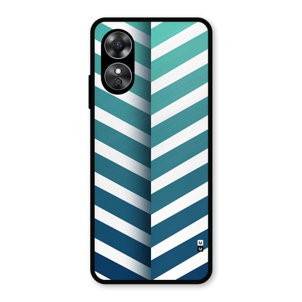 Awesome Angular Stripes Metal Back Case for Oppo A17