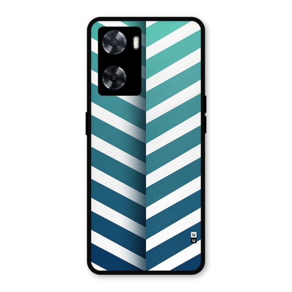 Awesome Angular Stripes Metal Back Case for Oppo A57 2022