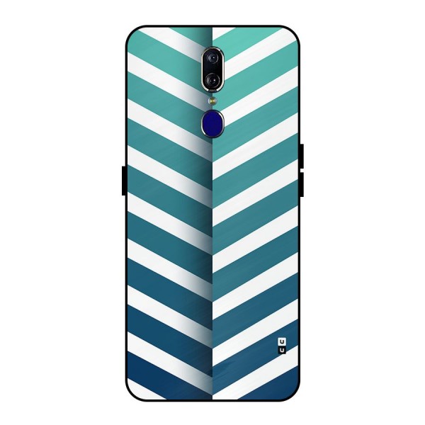 Awesome Angular Stripes Metal Back Case for Oppo F11