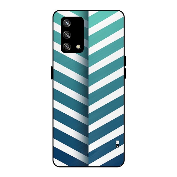 Awesome Angular Stripes Metal Back Case for Oppo F19