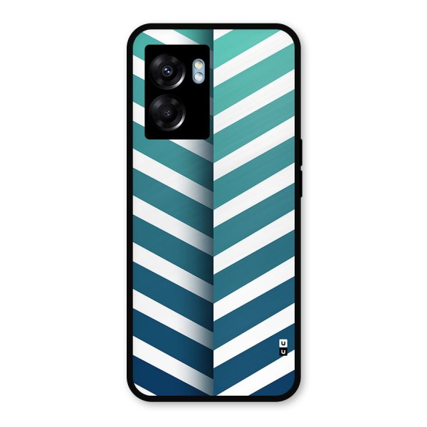 Awesome Angular Stripes Metal Back Case for Oppo K10 (5G)