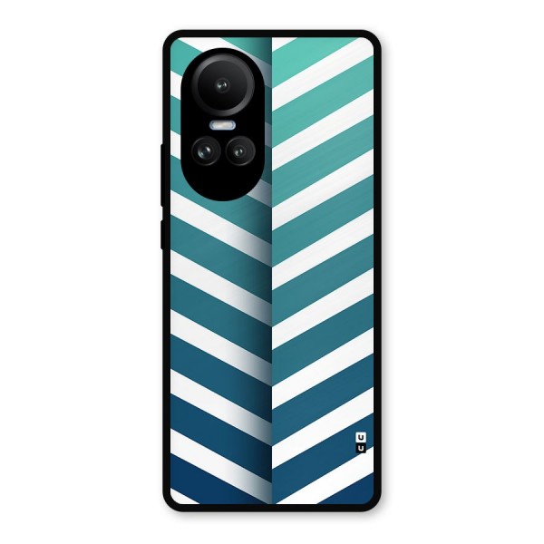 Awesome Angular Stripes Metal Back Case for Oppo Reno10