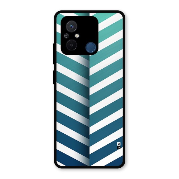 Awesome Angular Stripes Metal Back Case for Poco C55