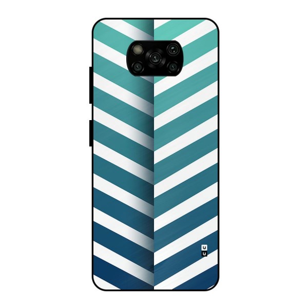 Awesome Angular Stripes Metal Back Case for Poco X3