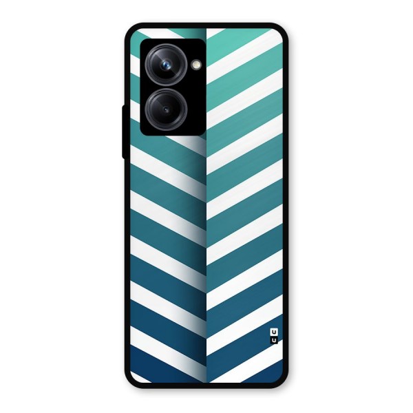 Awesome Angular Stripes Metal Back Case for Realme 10 Pro