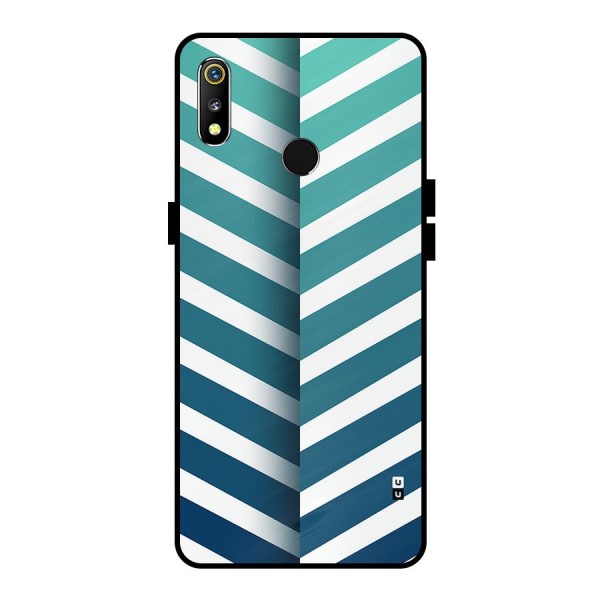 Awesome Angular Stripes Metal Back Case for Realme 3i