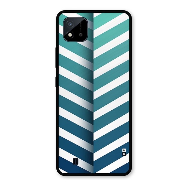 Awesome Angular Stripes Metal Back Case for Realme C11 2021