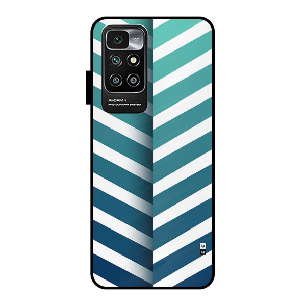 Awesome Angular Stripes Metal Back Case for Redmi 10 Prime