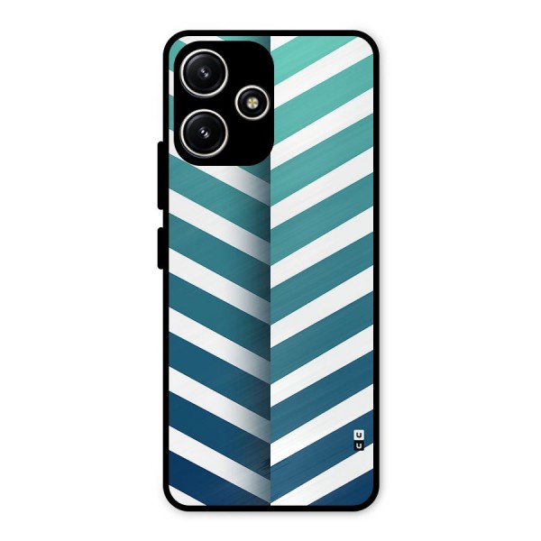 Awesome Angular Stripes Metal Back Case for Redmi 12 5G