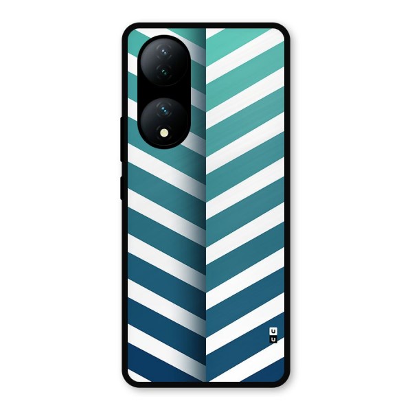 Awesome Angular Stripes Metal Back Case for Vivo T2