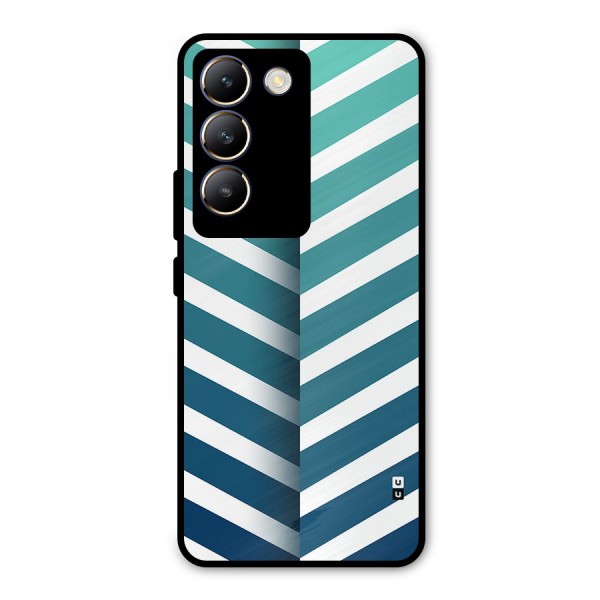 Awesome Angular Stripes Metal Back Case for Vivo T3 5G