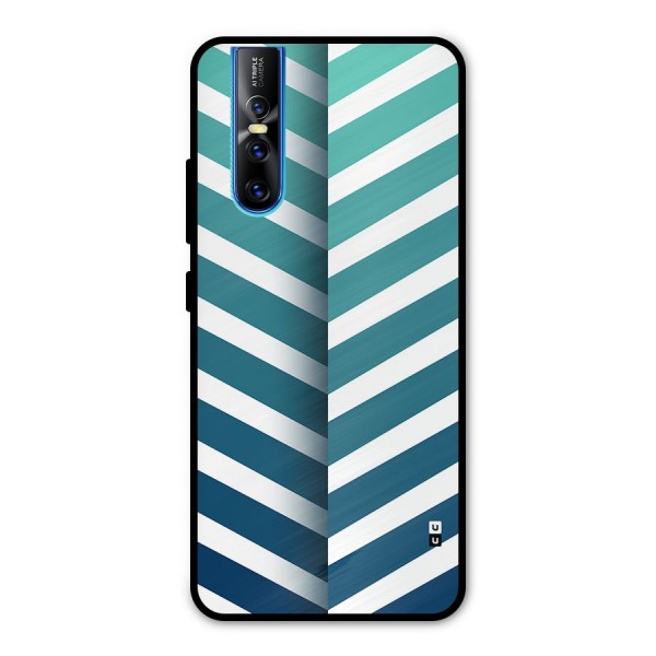 Awesome Angular Stripes Metal Back Case for Vivo V15 Pro