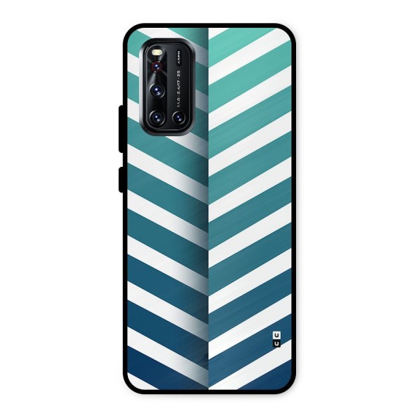 Awesome Angular Stripes Metal Back Case for Vivo V19