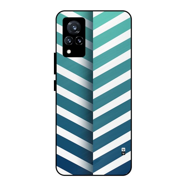 Awesome Angular Stripes Metal Back Case for Vivo V21 5G