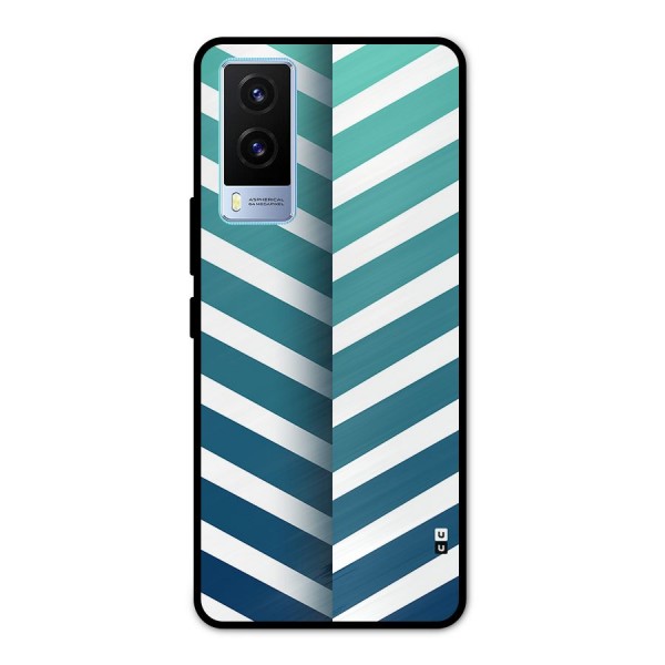 Awesome Angular Stripes Metal Back Case for Vivo V21e 5G