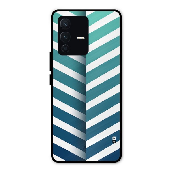 Awesome Angular Stripes Metal Back Case for Vivo V23 Pro