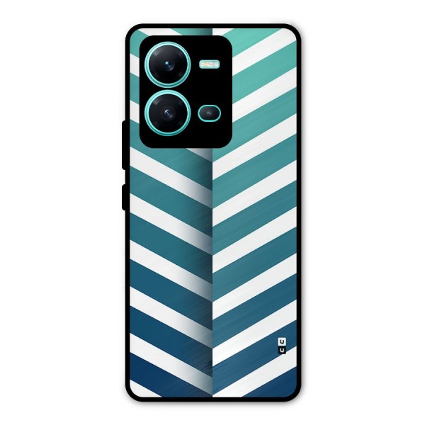 Awesome Angular Stripes Metal Back Case for Vivo V25