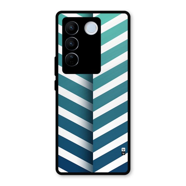 Awesome Angular Stripes Metal Back Case for Vivo V27 Pro