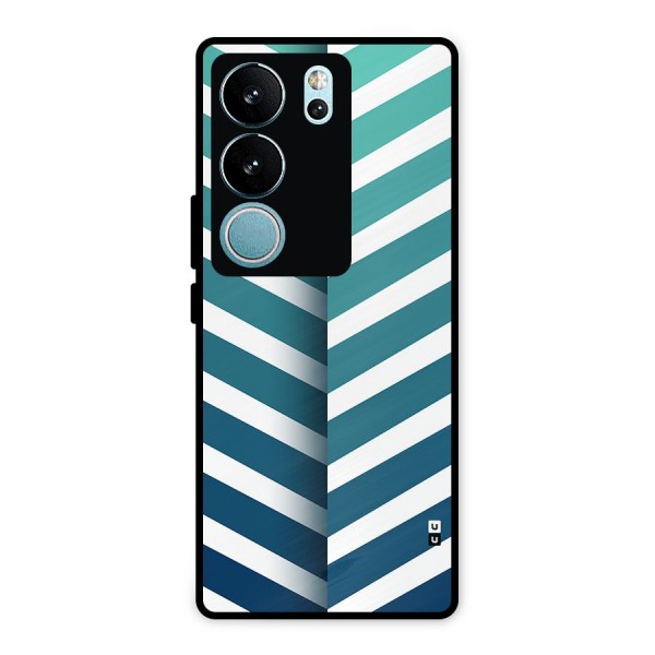 Awesome Angular Stripes Metal Back Case for Vivo V29 Pro