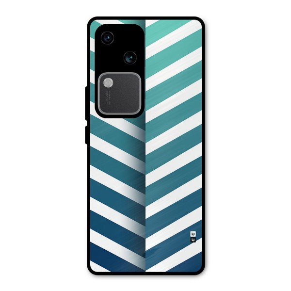 Awesome Angular Stripes Metal Back Case for Vivo V30