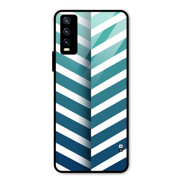 Awesome Angular Stripes Metal Back Case for Vivo Y20 2021