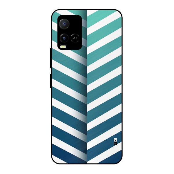 Awesome Angular Stripes Metal Back Case for Vivo Y21