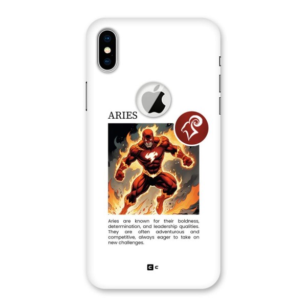 Awesome Aries Back Case for iPhone XS Logo Cut